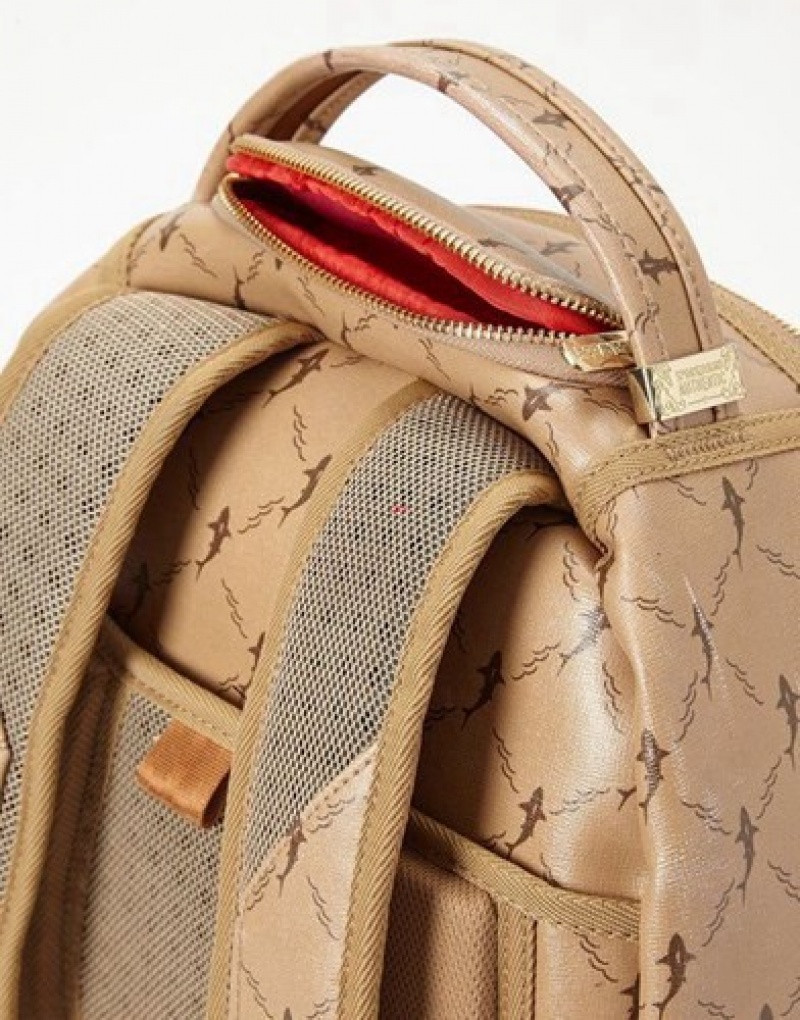 Beige Sprayground Air Italia Backpacks | 23918-STZJ