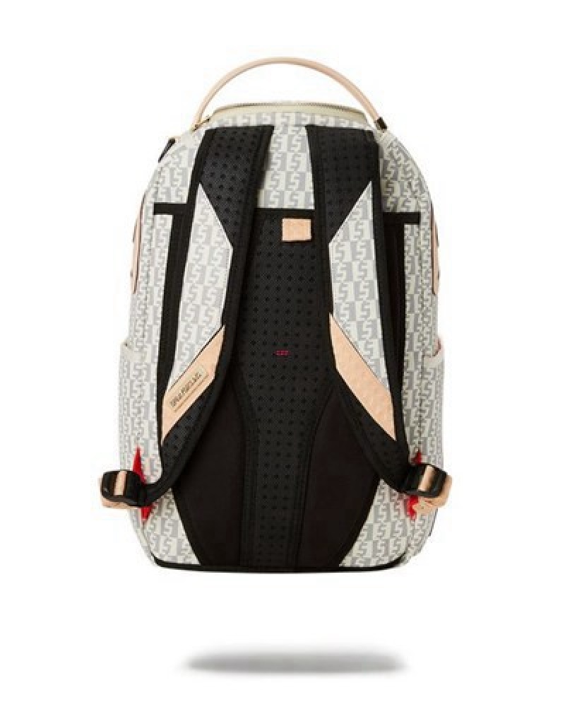 Beige Sprayground Crème De La Crème (Dlxv) Backpacks | 36725-CPTS