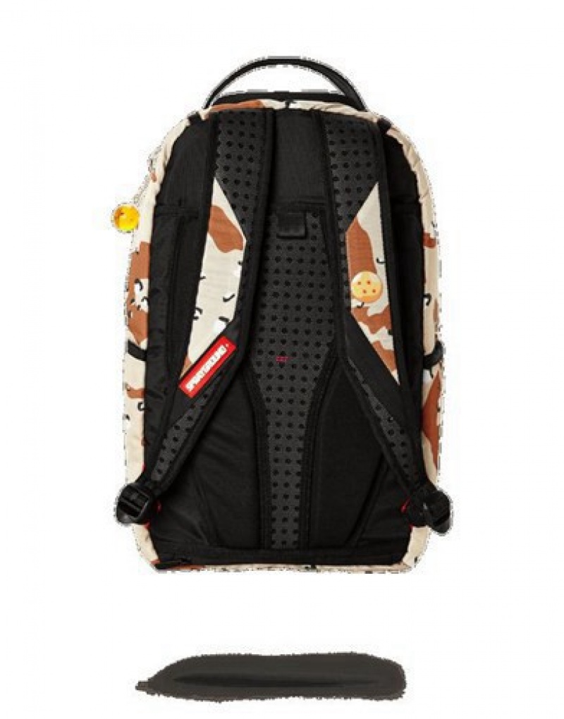 Beige Sprayground Dragon Ball Z Super Saiyan Backpacks | 21950-YXPO