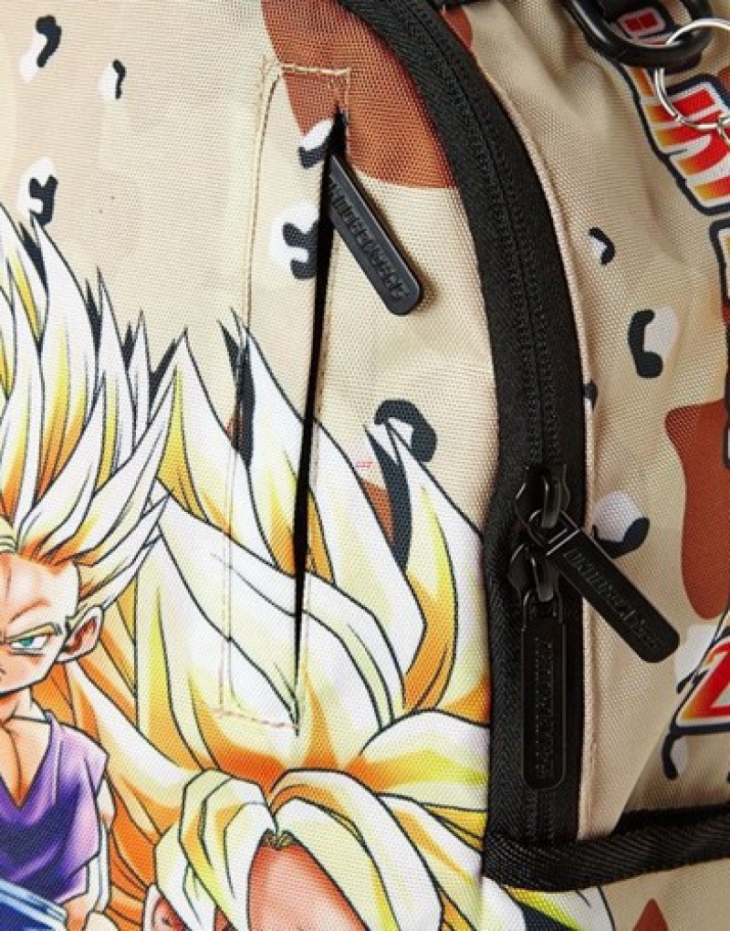 Beige Sprayground Dragon Ball Z Super Saiyan Backpacks | 21950-YXPO