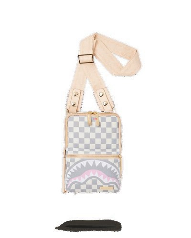 Beige Sprayground Rose All Day La Palais Crossbody Bags | 85231-KZAY