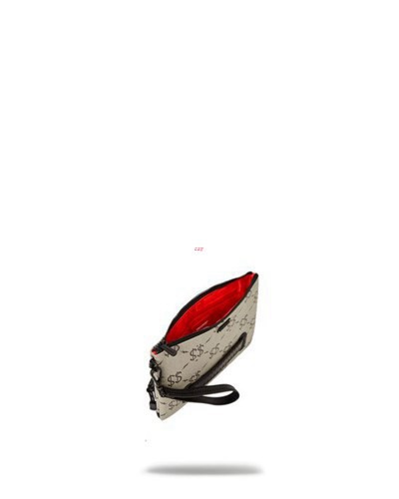 Beige Sprayground The Getaway Crossover Clutch Bag | 64579-WYIZ