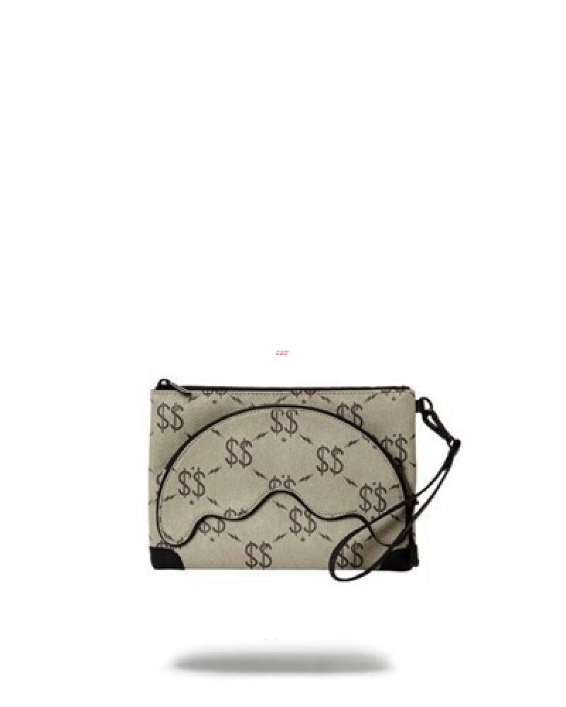 Beige Sprayground The Getaway Crossover Clutch Bag | 64579-WYIZ