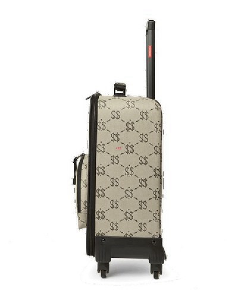 Beige Sprayground The Getaway Jetsetter Carry-on Luggage | 63214-YFMH