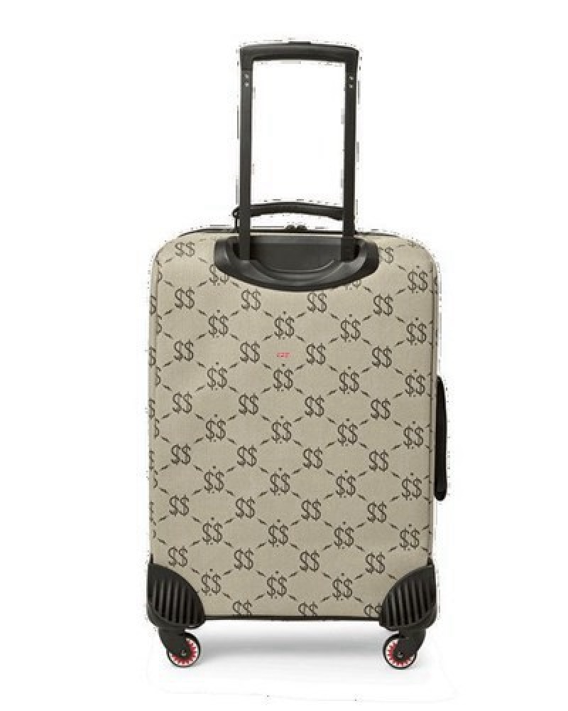 Beige Sprayground The Getaway Jetsetter Carry-on Luggage | 63214-YFMH