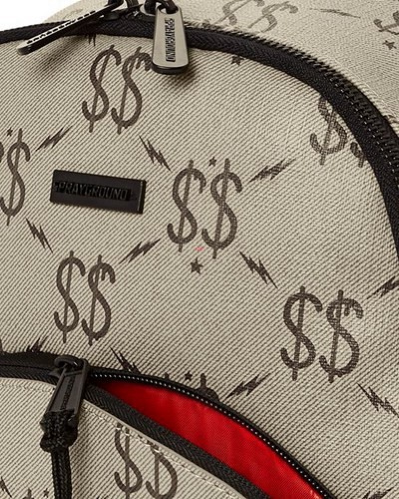 Beige Sprayground The Getaway Savage Backpacks | 94103-BMSU