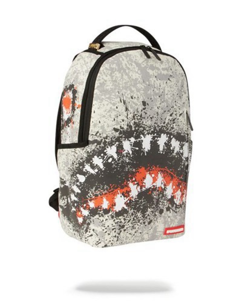 Beige Sprayground The Shark 1989 Backpacks | 46783-HOFN