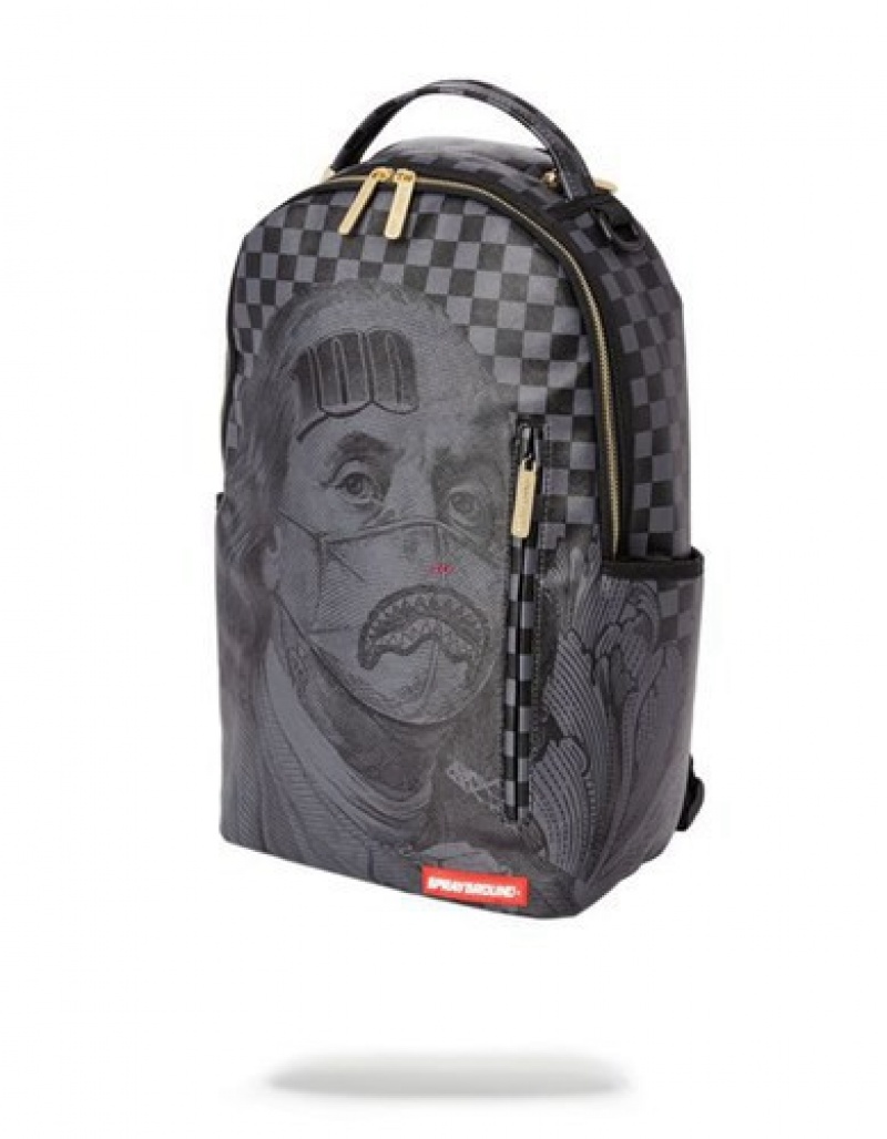 Black Sprayground 100 Is My Name Dlx Backpacks | 40931-HGQY