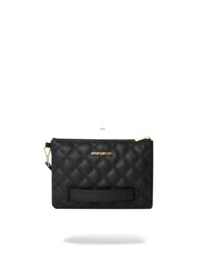 Black Sprayground 24k Geneva Crossover Clutch Bag | 03876-BTUI