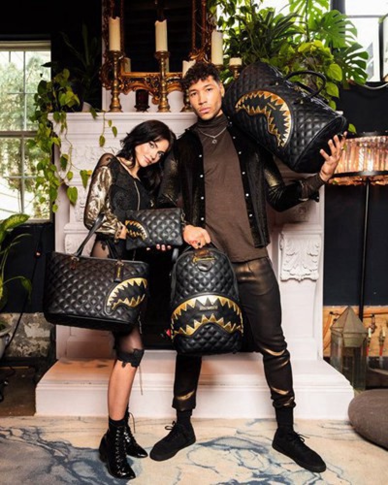 Black Sprayground 24k Geneva Tote Bags | 93057-XQOF