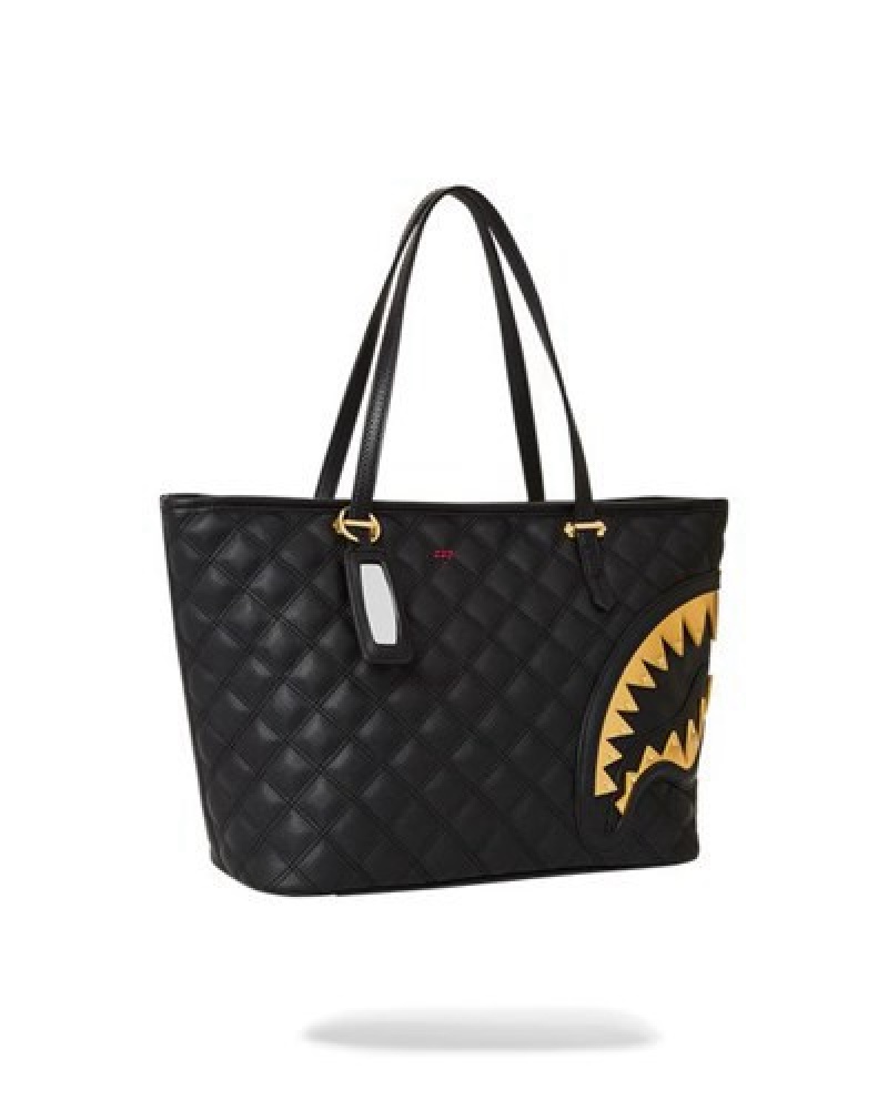 Black Sprayground 24k Geneva Tote Bags | 93057-XQOF