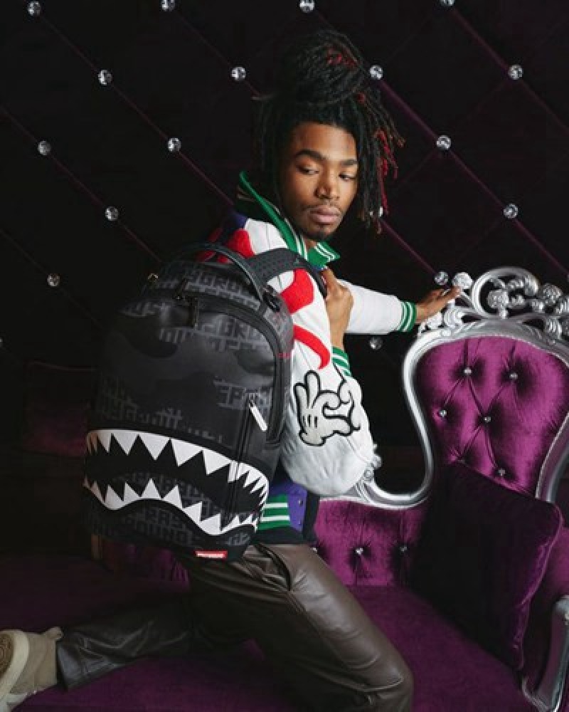 Black Sprayground 3am Infiniti (Dlxv) Backpacks | 50398-CMDT