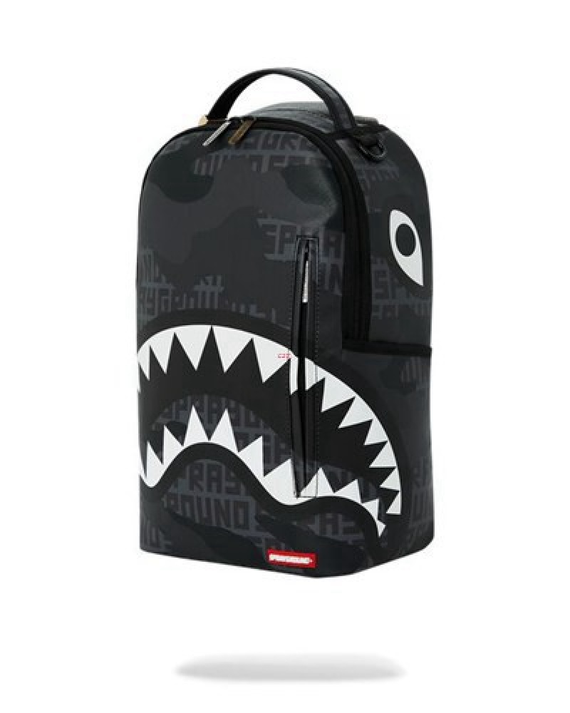 Black Sprayground 3am Infiniti (Dlxv) Backpacks | 50398-CMDT