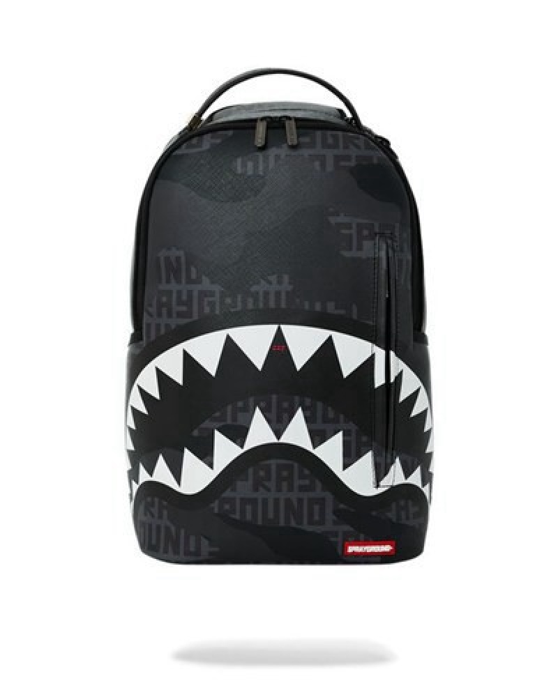 Black Sprayground 3am Infiniti (Dlxv) Backpacks | 50398-CMDT