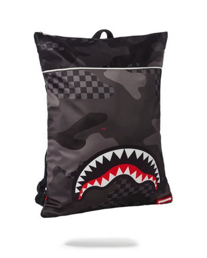 Black Sprayground 3am Napsack Pillow Backpacks | 14659-LENJ