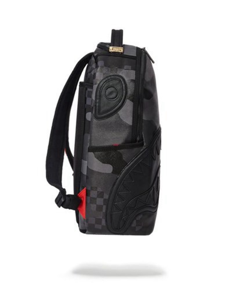 Black Sprayground 3am Never Sleep (Dlxv) Backpacks | 32617-BZCJ