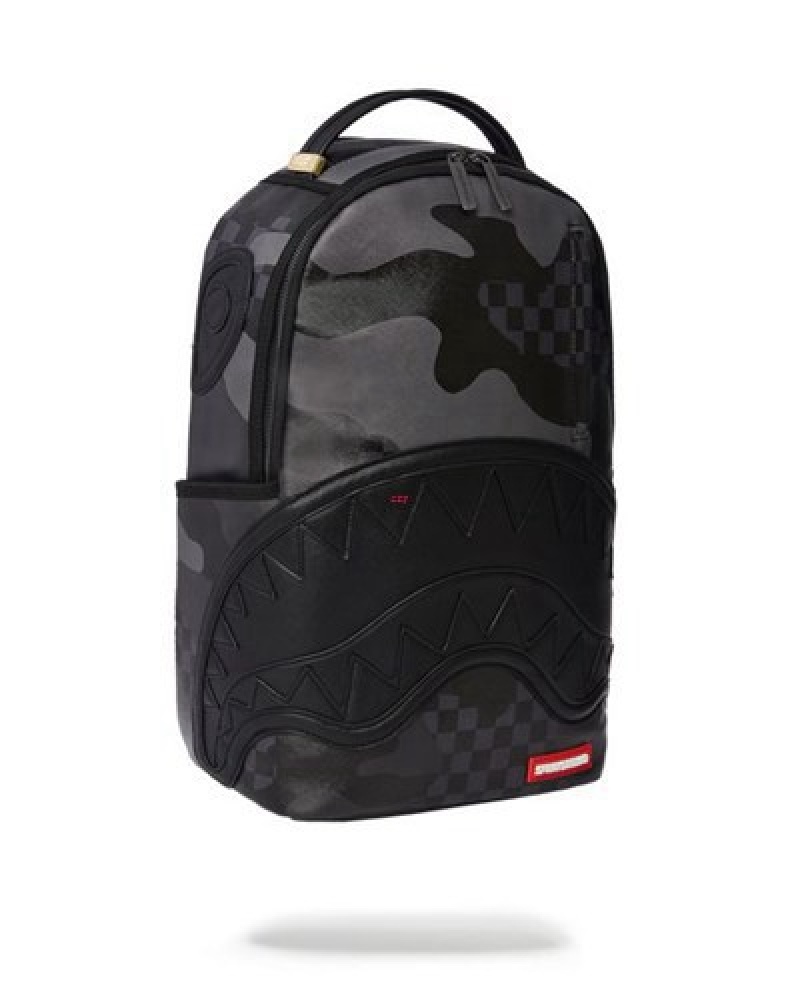 Black Sprayground 3am Never Sleep (Dlxv) Backpacks | 32617-BZCJ