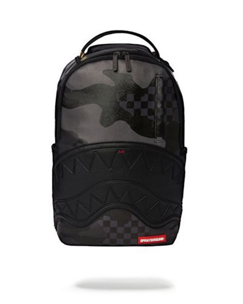 Black Sprayground 3am Never Sleep (Dlxv) Backpacks | 32617-BZCJ