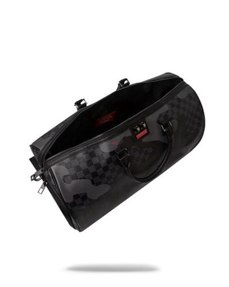 Black Sprayground 3am Never Sleep Emperor Duffle Bags | 92834-LMAD