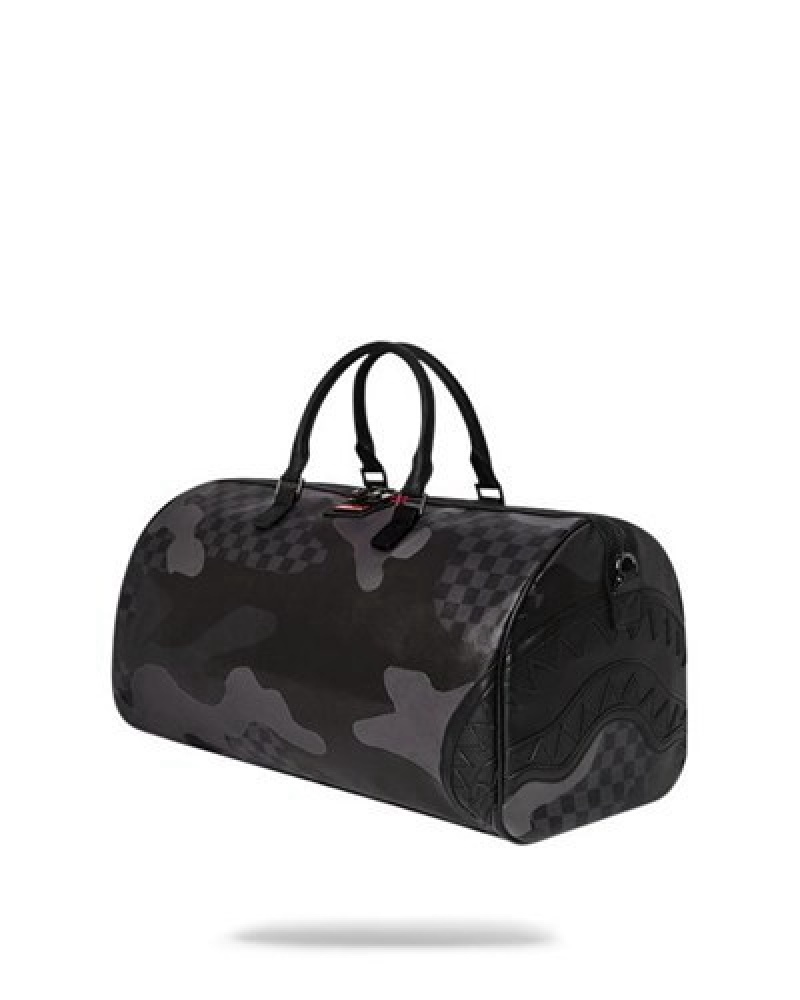 Black Sprayground 3am Never Sleep Emperor Duffle Bags | 92834-LMAD