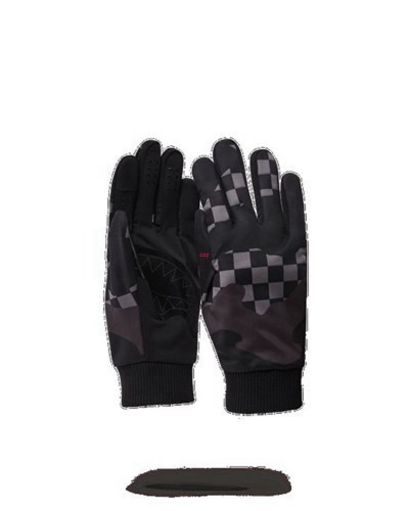 Black Sprayground 3am Never Sleep Gloves | 43659-RFSB