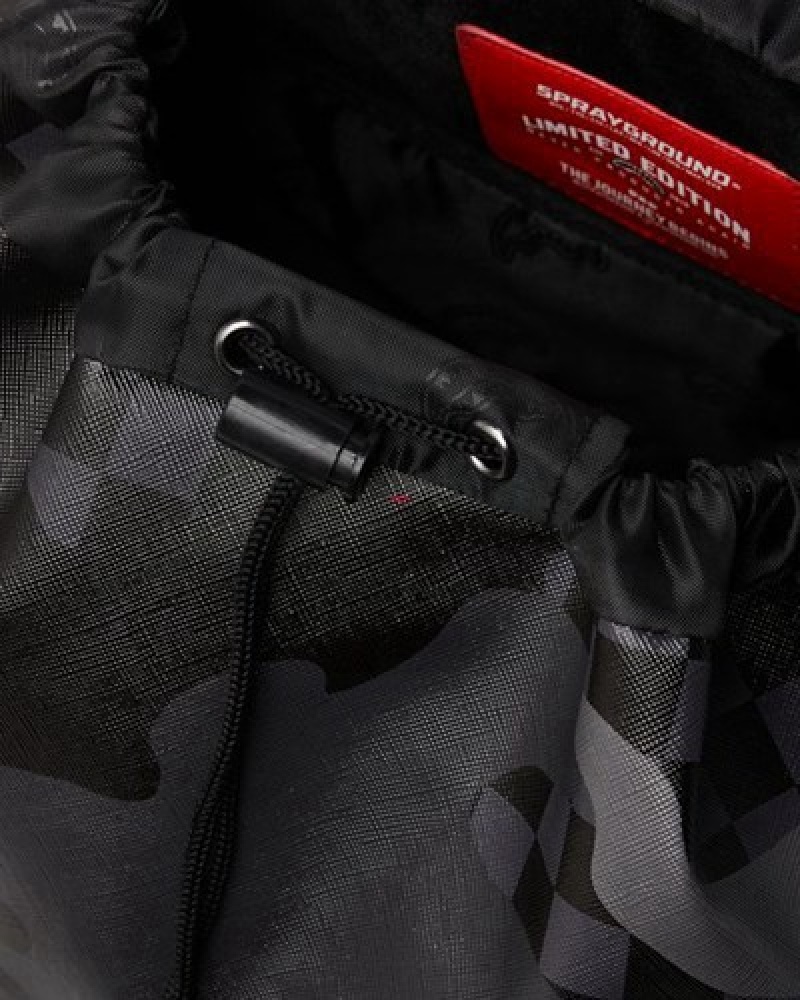 Black Sprayground 3am Never Sleep Hills Backpacks | 27513-UAHK