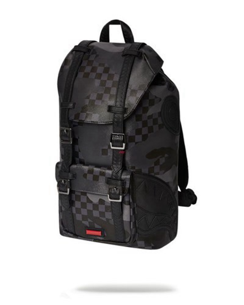 Black Sprayground 3am Never Sleep Hills Backpacks | 27513-UAHK