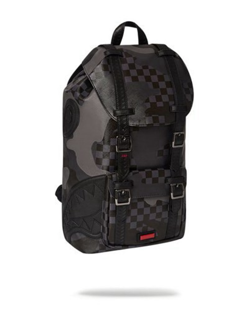 Black Sprayground 3am Never Sleep Hills Backpacks | 27513-UAHK