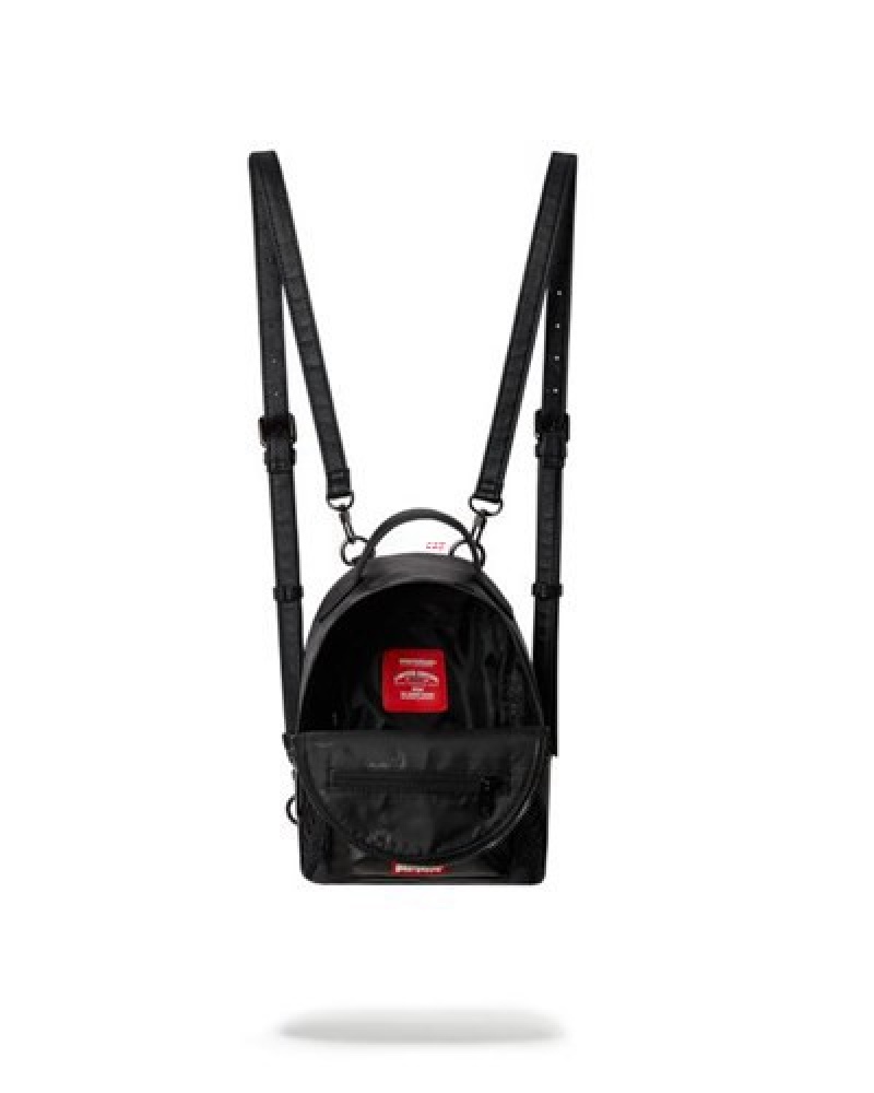 Black Sprayground 3am Never Sleep Quattro Backpacks | 20963-BALZ