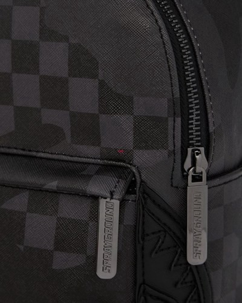 Black Sprayground 3am Never Sleep Quattro Backpacks | 20963-BALZ