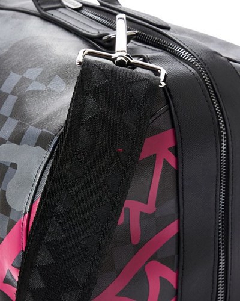 Black Sprayground 3am Pink Drip Tube Duffle Bags | 61259-DYOU