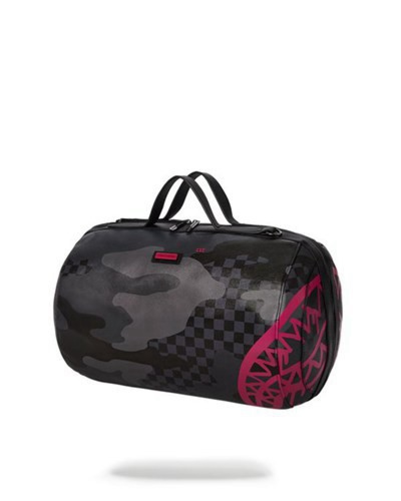 Black Sprayground 3am Pink Drip Tube Duffle Bags | 61259-DYOU