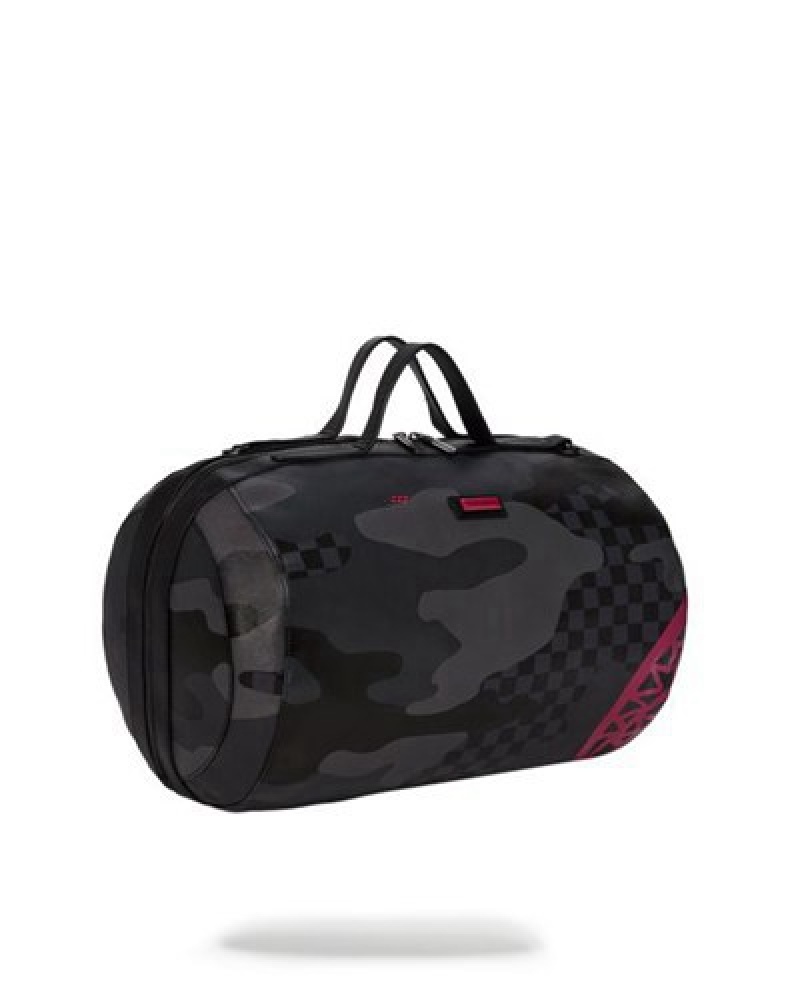 Black Sprayground 3am Pink Drip Tube Duffle Bags | 61259-DYOU