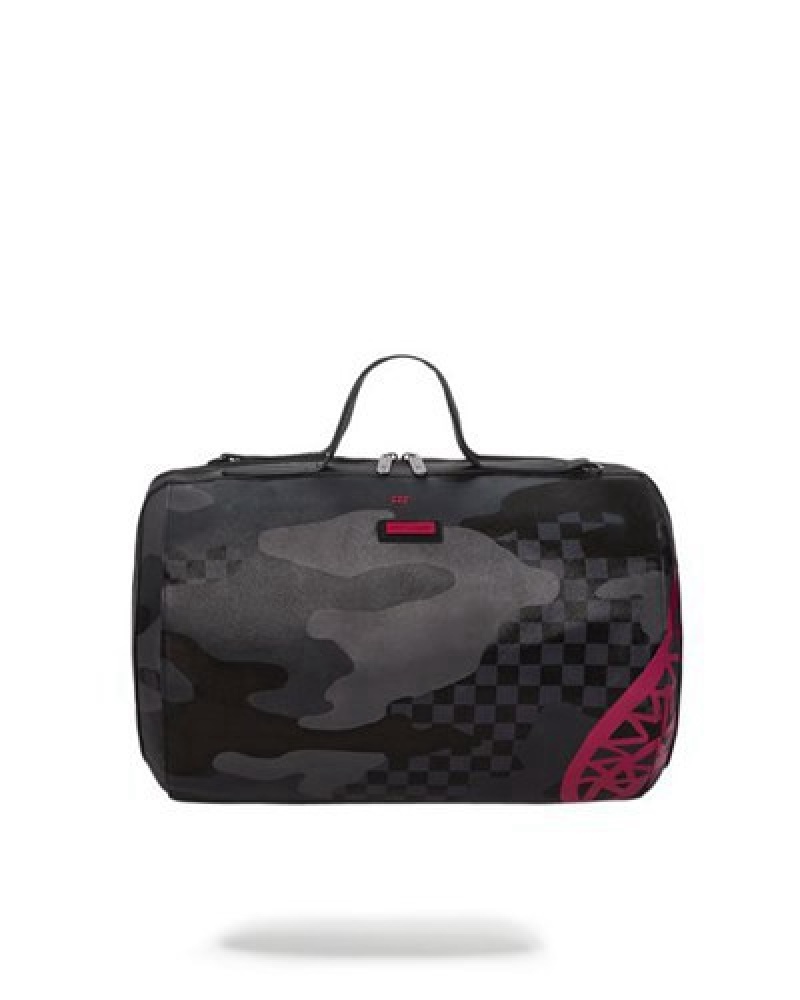 Black Sprayground 3am Pink Drip Tube Duffle Bags | 61259-DYOU