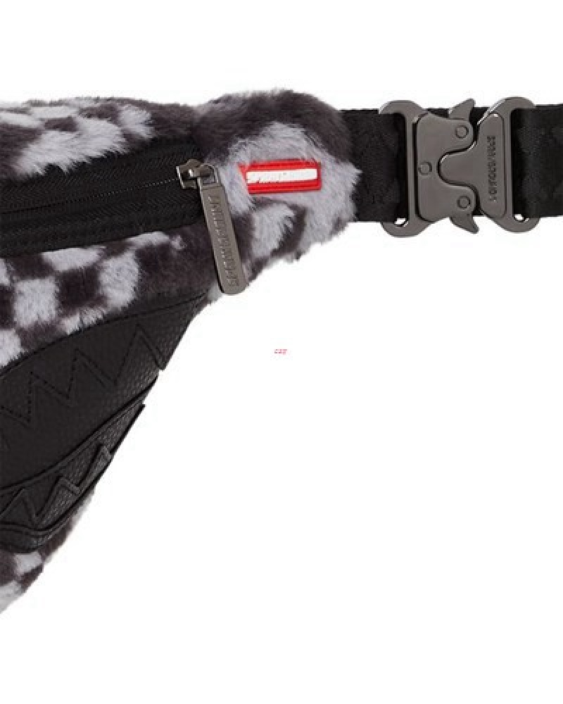 Black Sprayground 3am Plush Aspen Highlands Savvy Crossbody Bags | 41238-RCOK