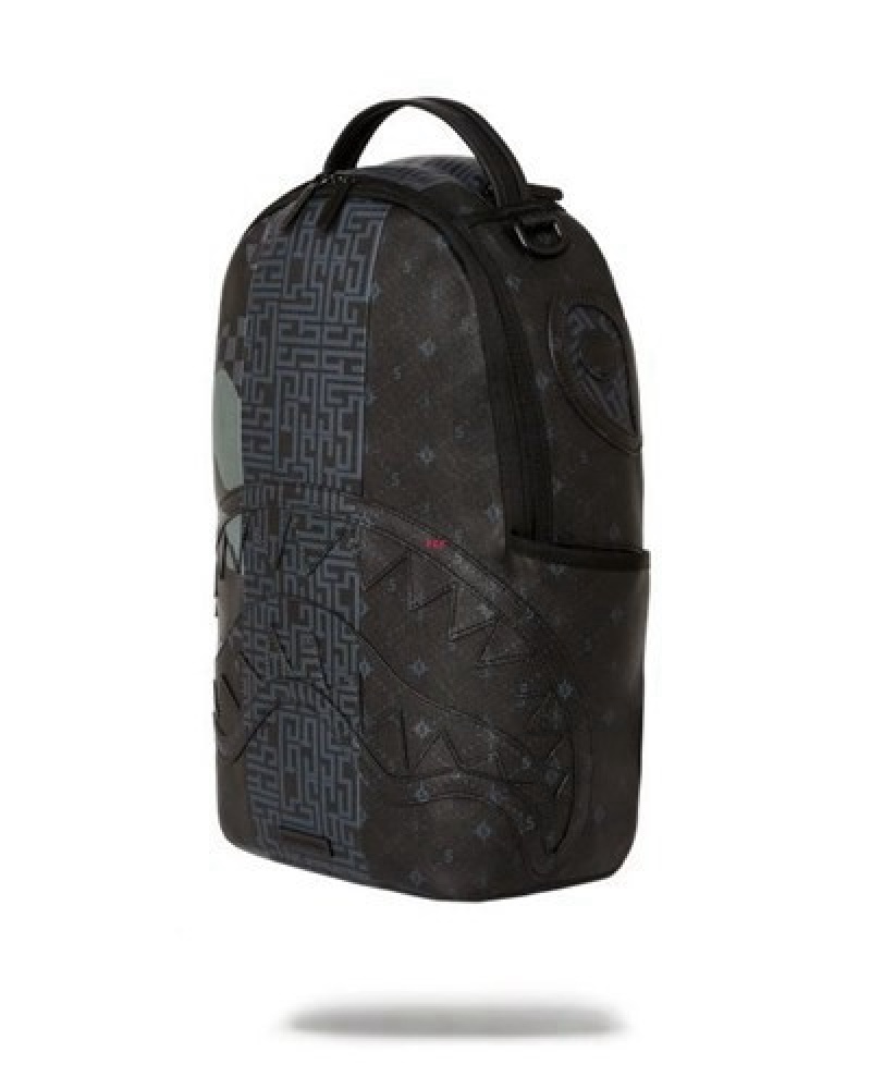 Black Sprayground 3am The Trilogy (Dlxv) Backpacks | 20573-YOKP