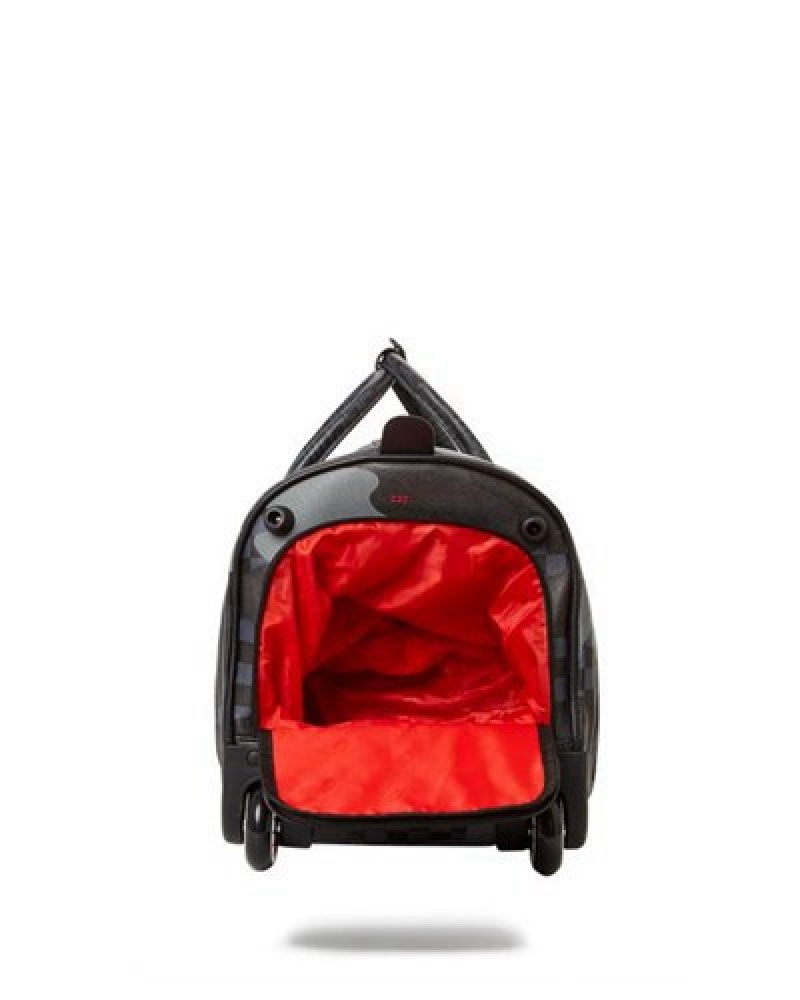 Black Sprayground 3am The Trilogy Wheely Duffle Bags | 29345-AELY