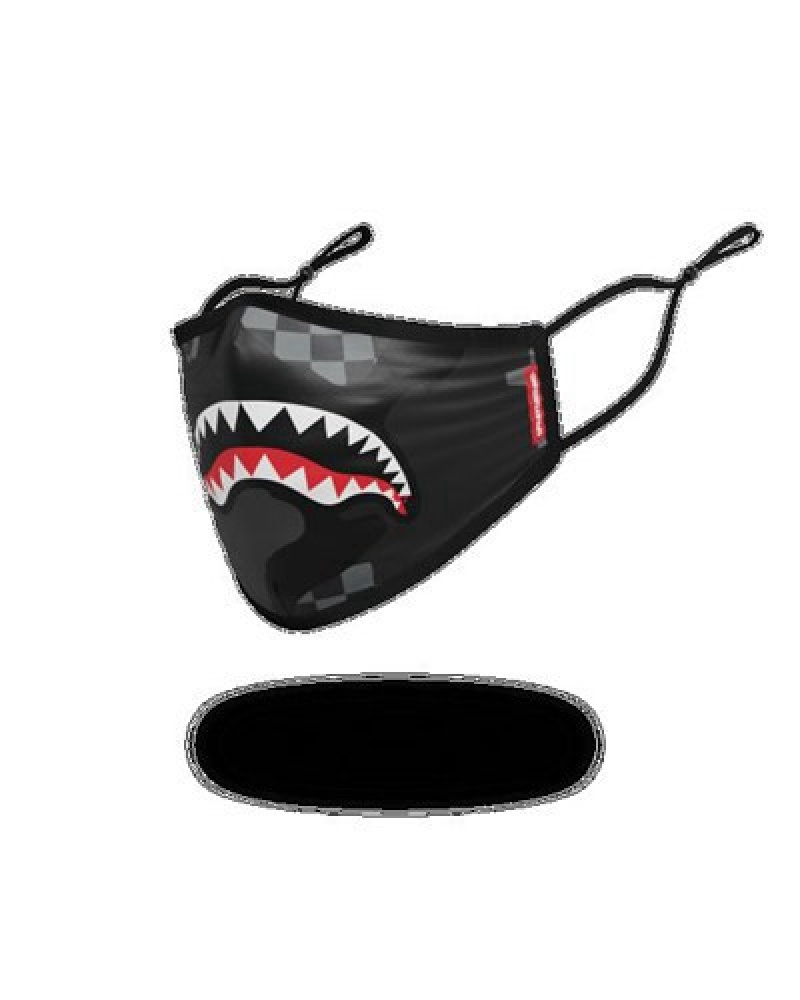 Black Sprayground Adult 3am Form-fitting Face Masks | 56872-BITE