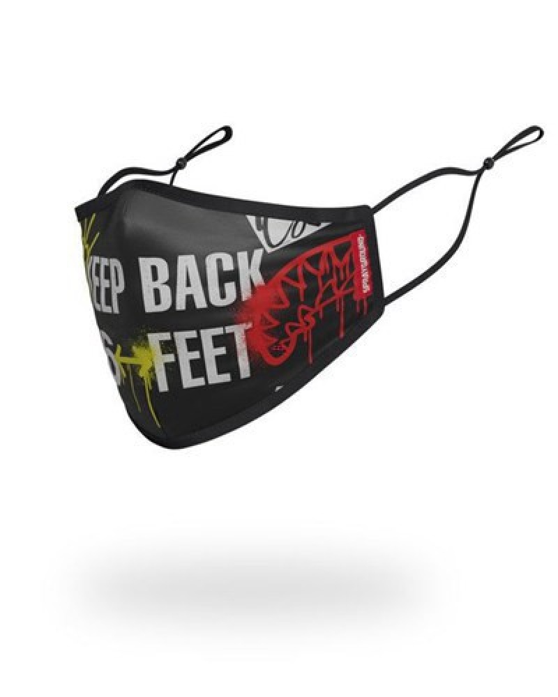 Black Sprayground Adult Back It Up Form Fitting Face Masks | 09583-ANYG