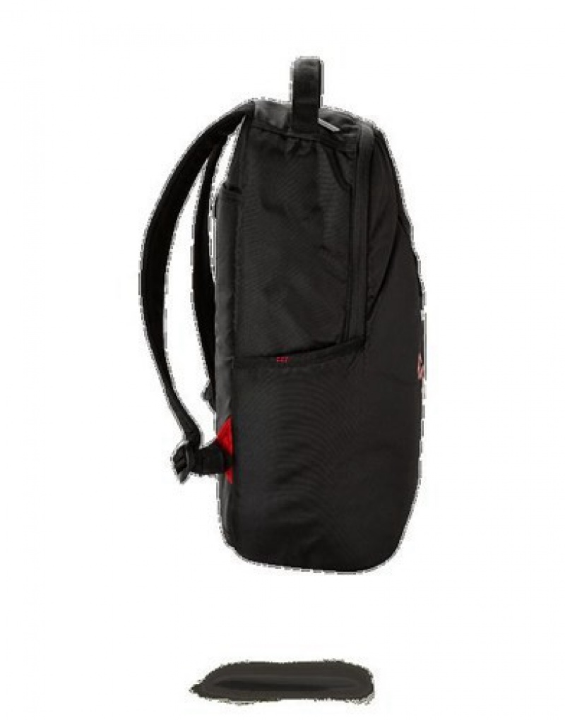 Black Sprayground Angled Ghost Shark Backpacks | 15426-NWOY