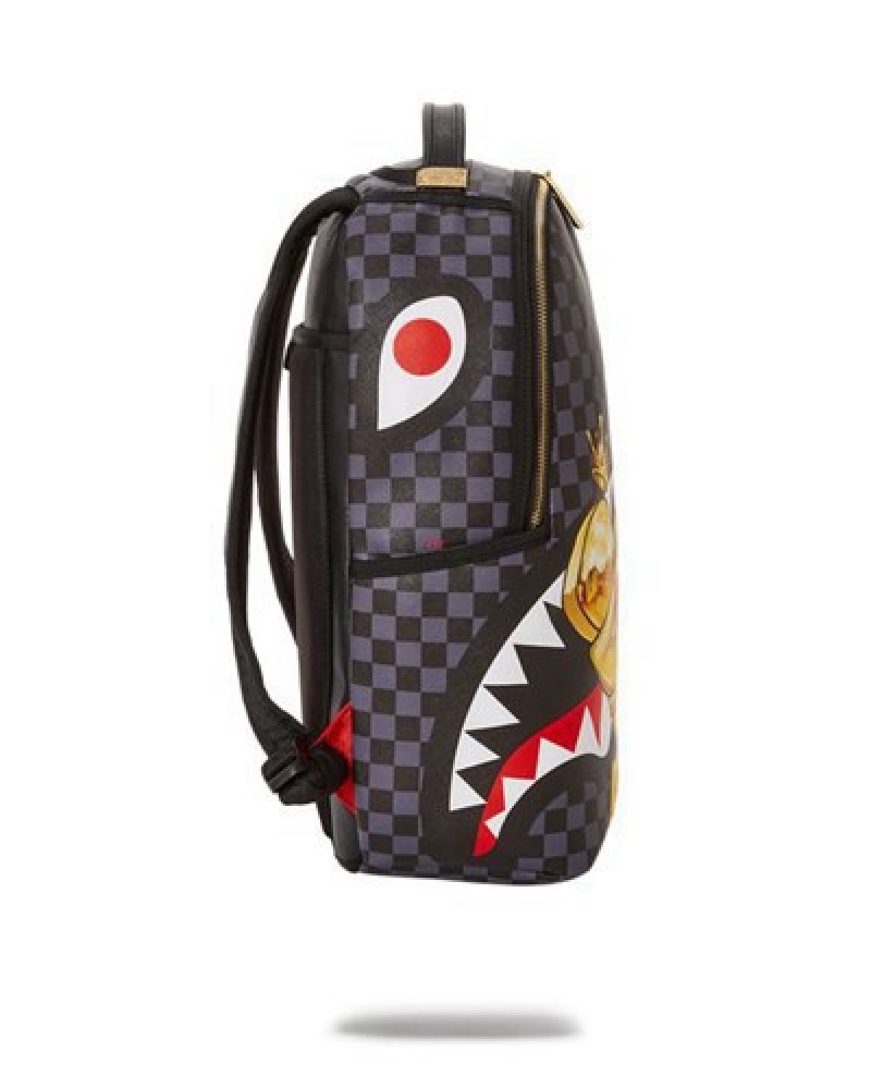 Black Sprayground Astromane Sharks In Space (Dlxv) Backpacks | 57162-WKGL