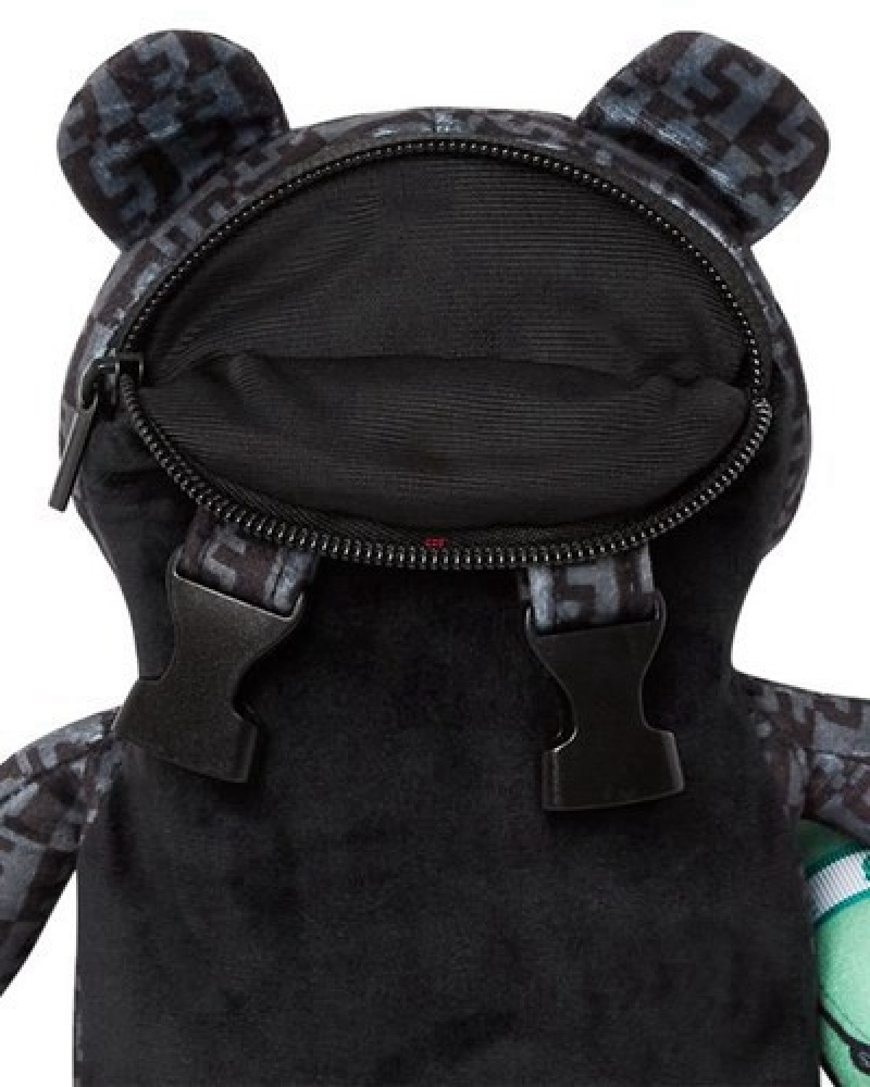 Black Sprayground Bear Cub - Spraygatti Revv Backpacks | 09263-MNZL