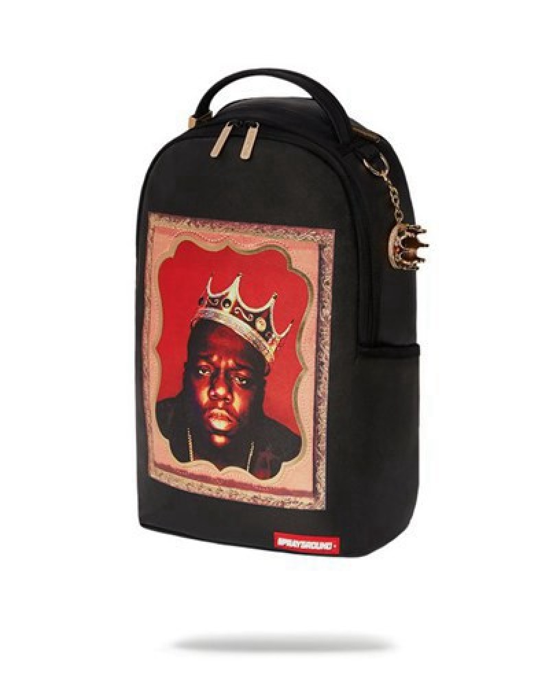 Black Sprayground Biggie (Dlxv) Backpacks | 60385-LYIO