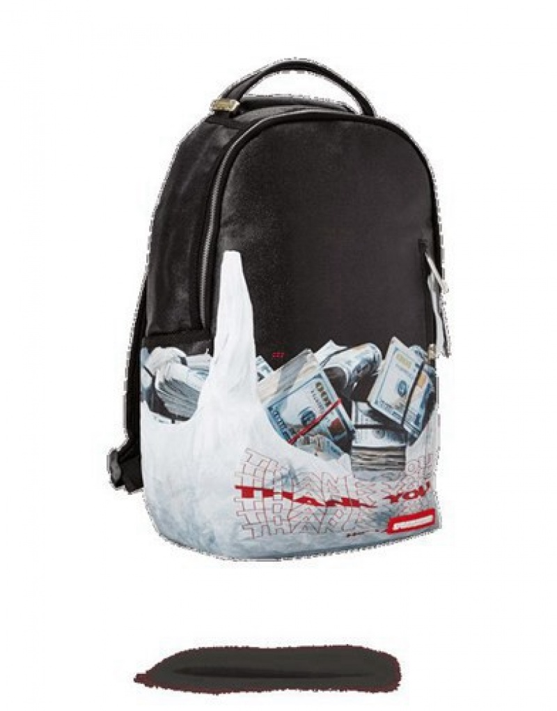 Black Sprayground Bodega Rolls Backpacks | 14925-SKAN