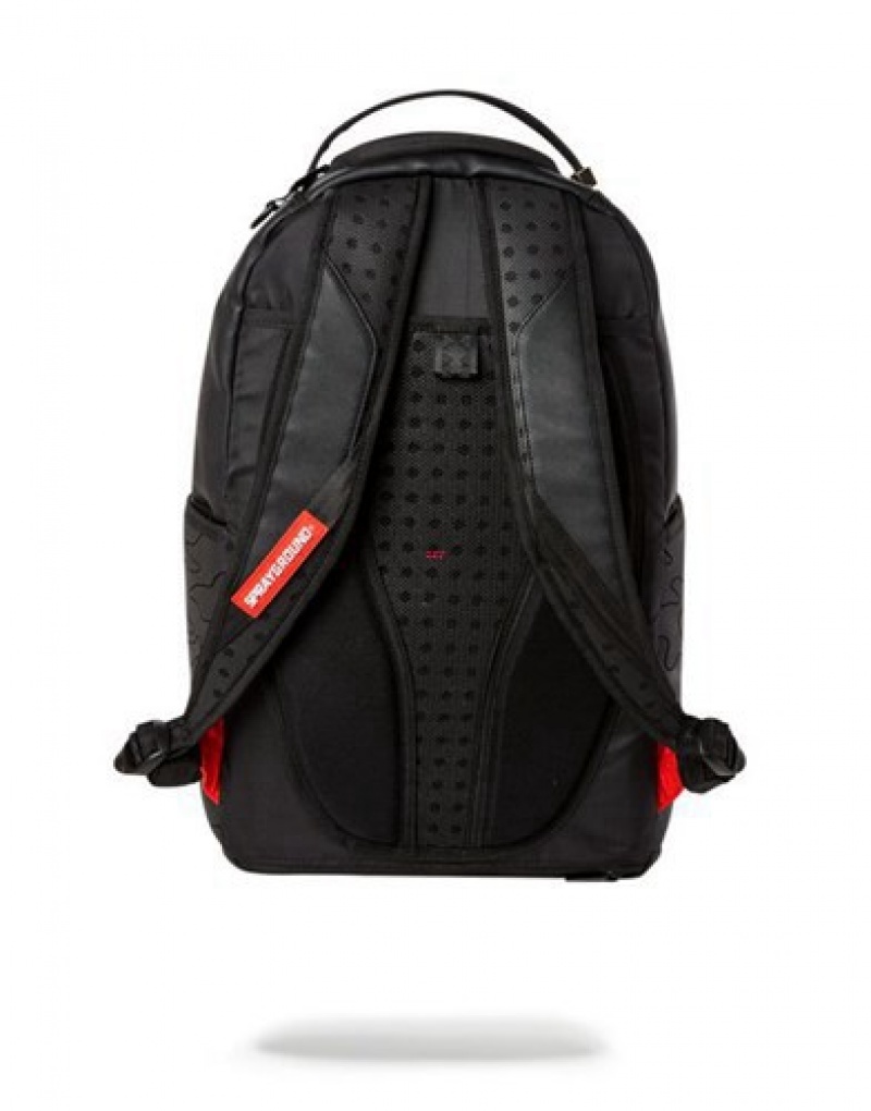 Black Sprayground Bodyguard (Midnight) Backpacks | 67125-QDRB