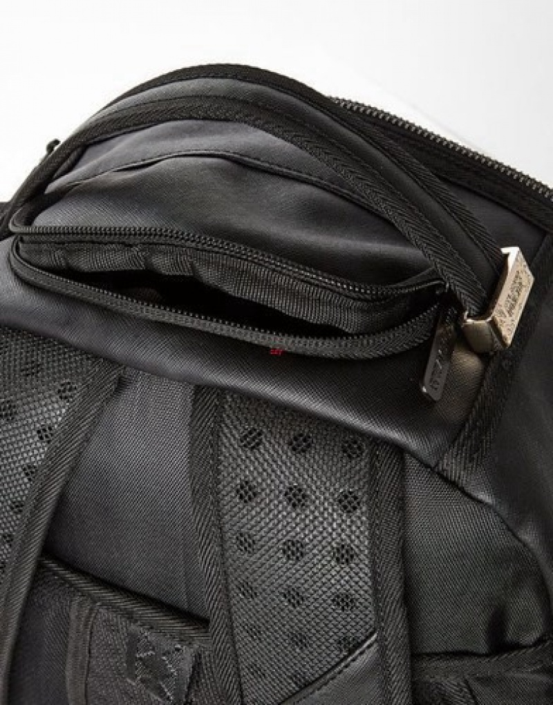 Black Sprayground Bodyguard (Midnight) Backpacks | 67125-QDRB