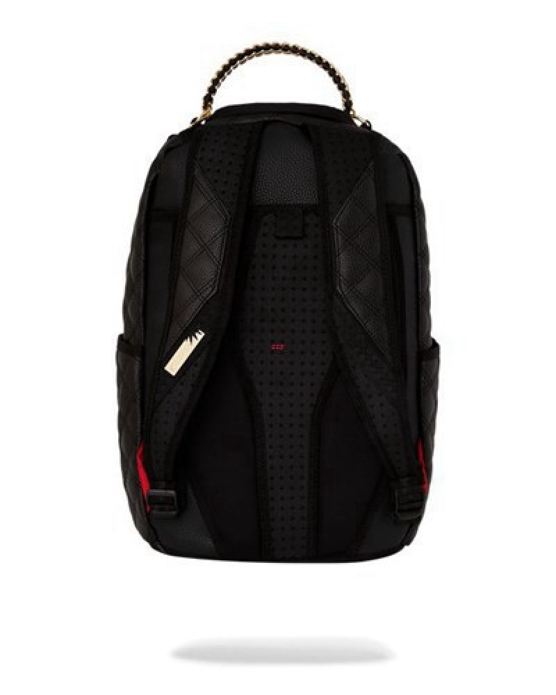 Black Sprayground Catwalk Currency (Dlxv) Backpacks | 05742-ZWBX