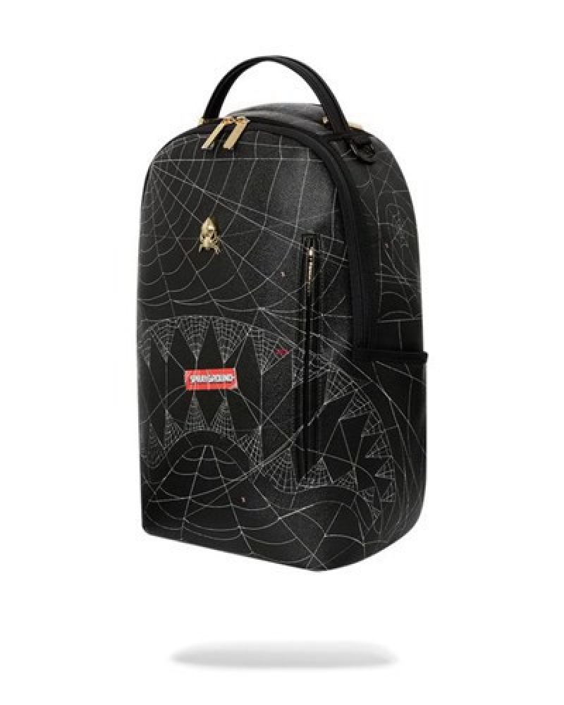 Black Sprayground Caught Up (Dlxv) Backpacks | 29715-WEIX