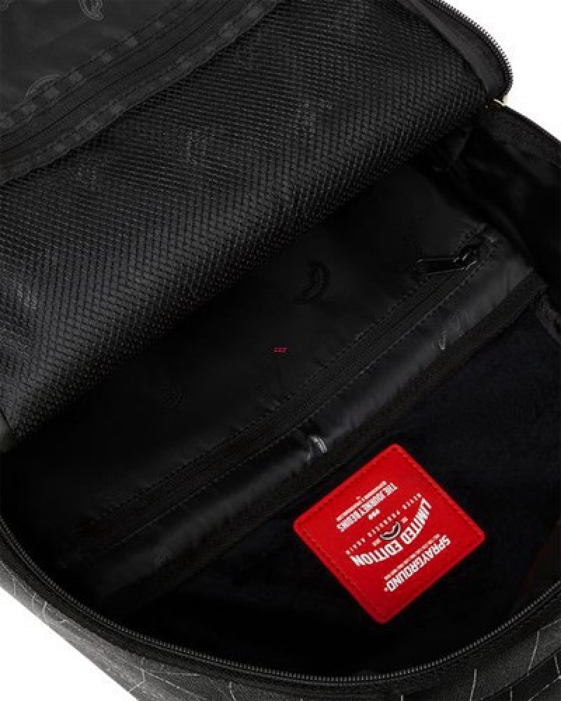 Black Sprayground Caught Up (Dlxv) Backpacks | 29715-WEIX