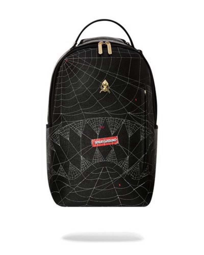 Black Sprayground Caught Up (Dlxv) Backpacks | 29715-WEIX